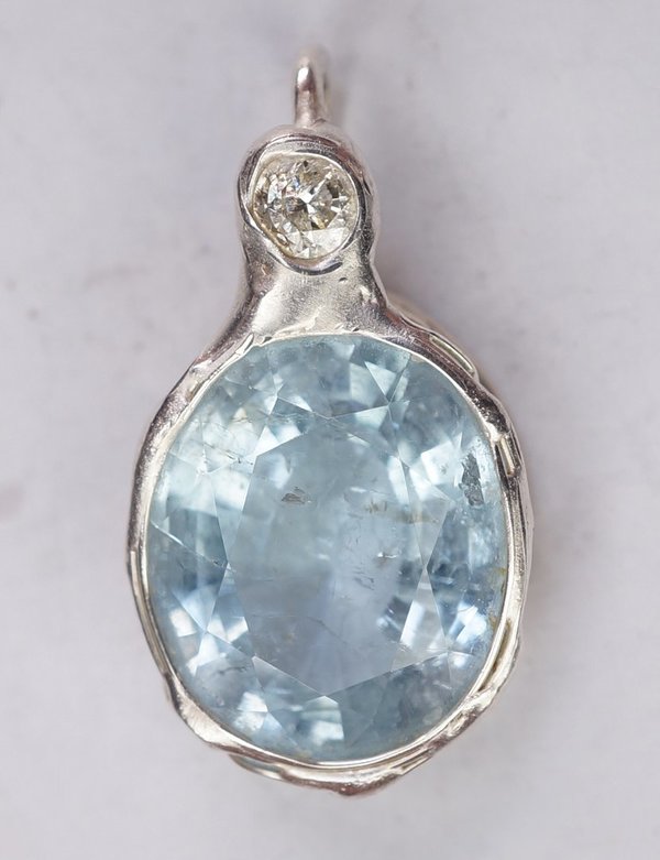 Tourmaline Diamond Pendant