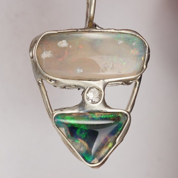 Opal Diamant Anhänger