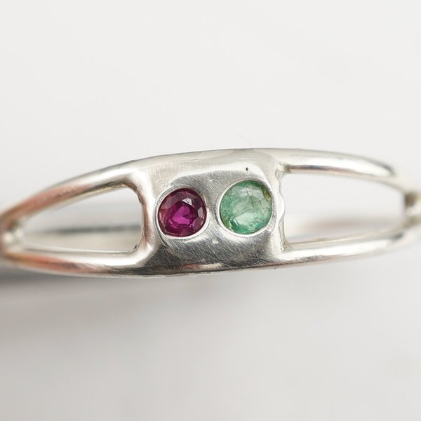 Rubin Smaragd Ring