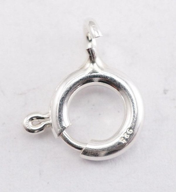 Spring ring, 925 silver, 8 mm